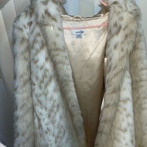 Beautiful East fifth fluffy coat with hood